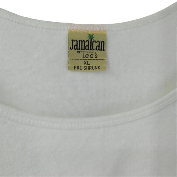 Vintage Hard Rock Cafe Jamaica Tank Top Size XL Muscle Embroidered Cropped Beach - Picture 7 of 7